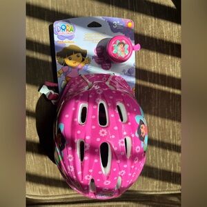 Nickelodeon Dora Pink Floral Helmet with Bell